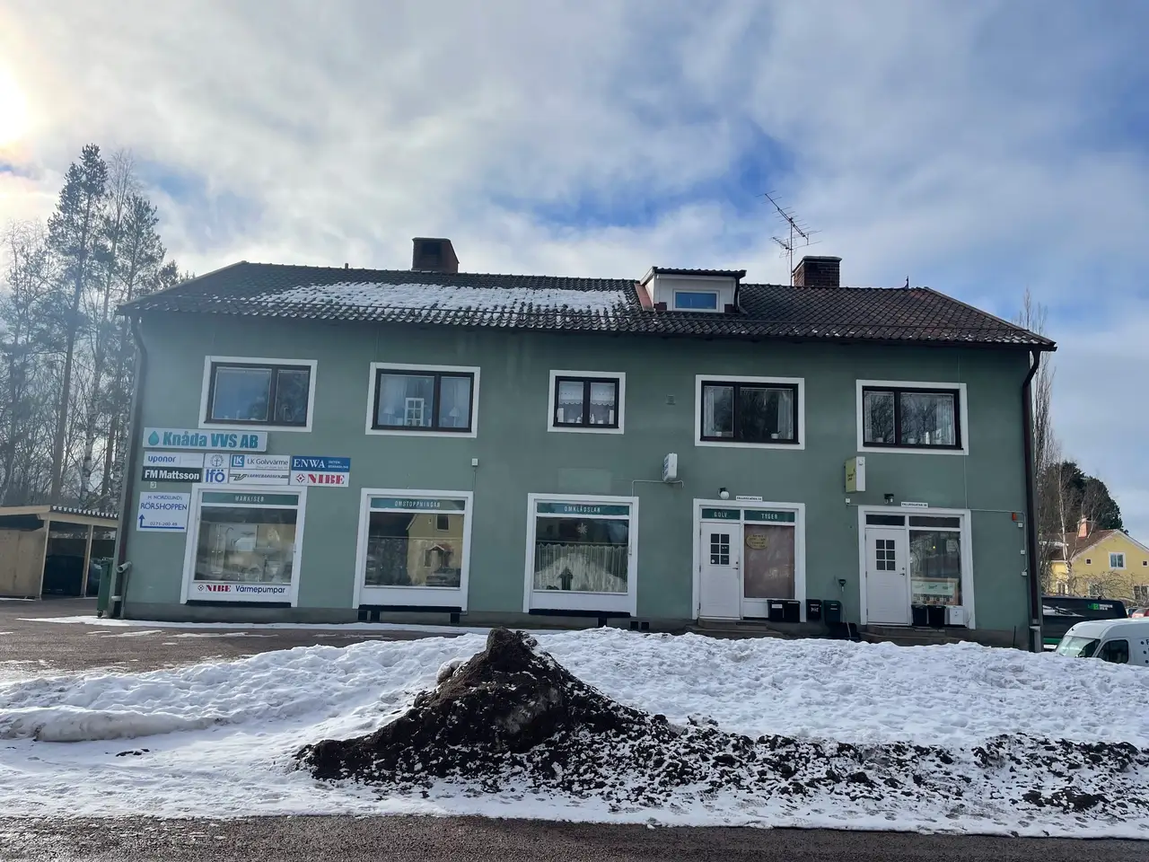 Renoveringsarbete vid flerbostadshus