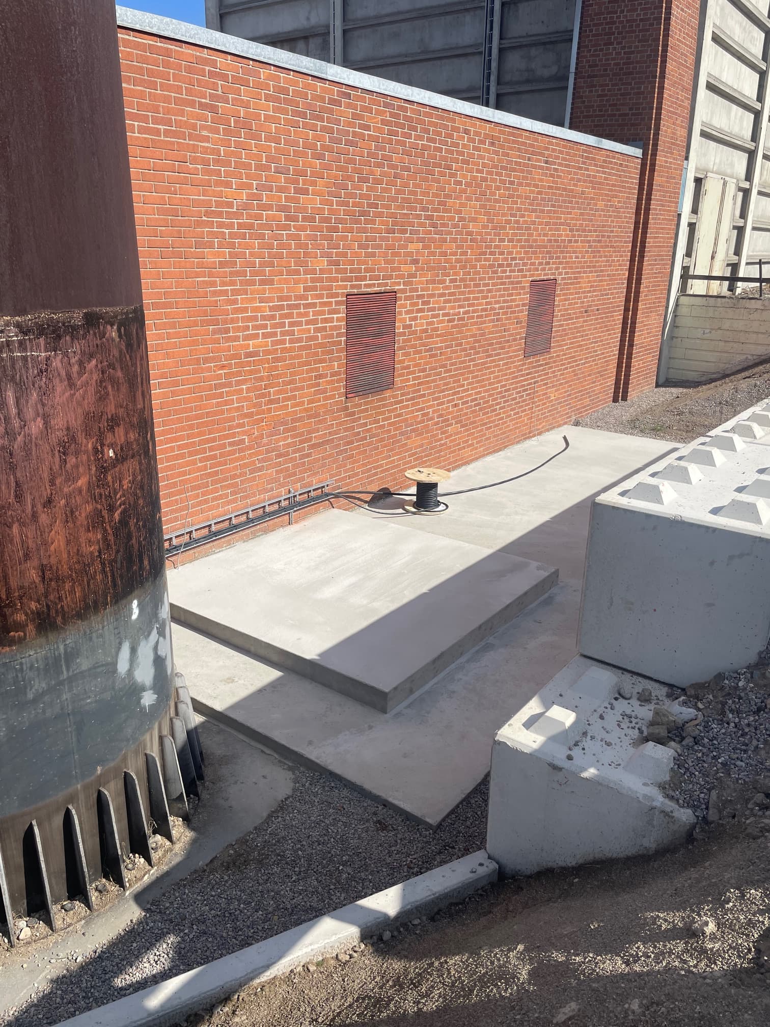 Gjuten betongplatta för husgrund i Edsbyn