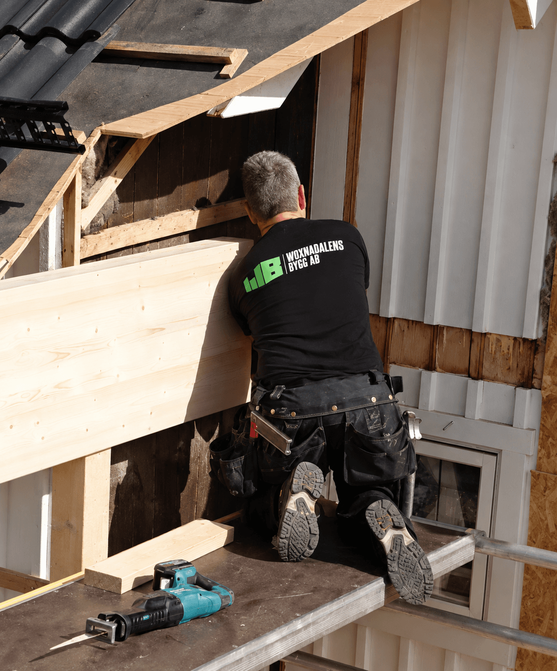 Mindre utbyggnad av villa i Edsbyn, utförd av Woxnadalens Bygg 2019